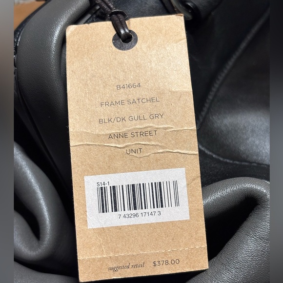 NWT Cole Haan Anne Street Frame Gray/Black Satchel - Picture 13 of 16
